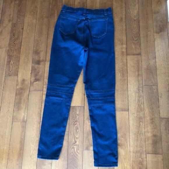 HIGH Waisted Jeans Moto Knees Design Size 9 - Picture 6 of 11